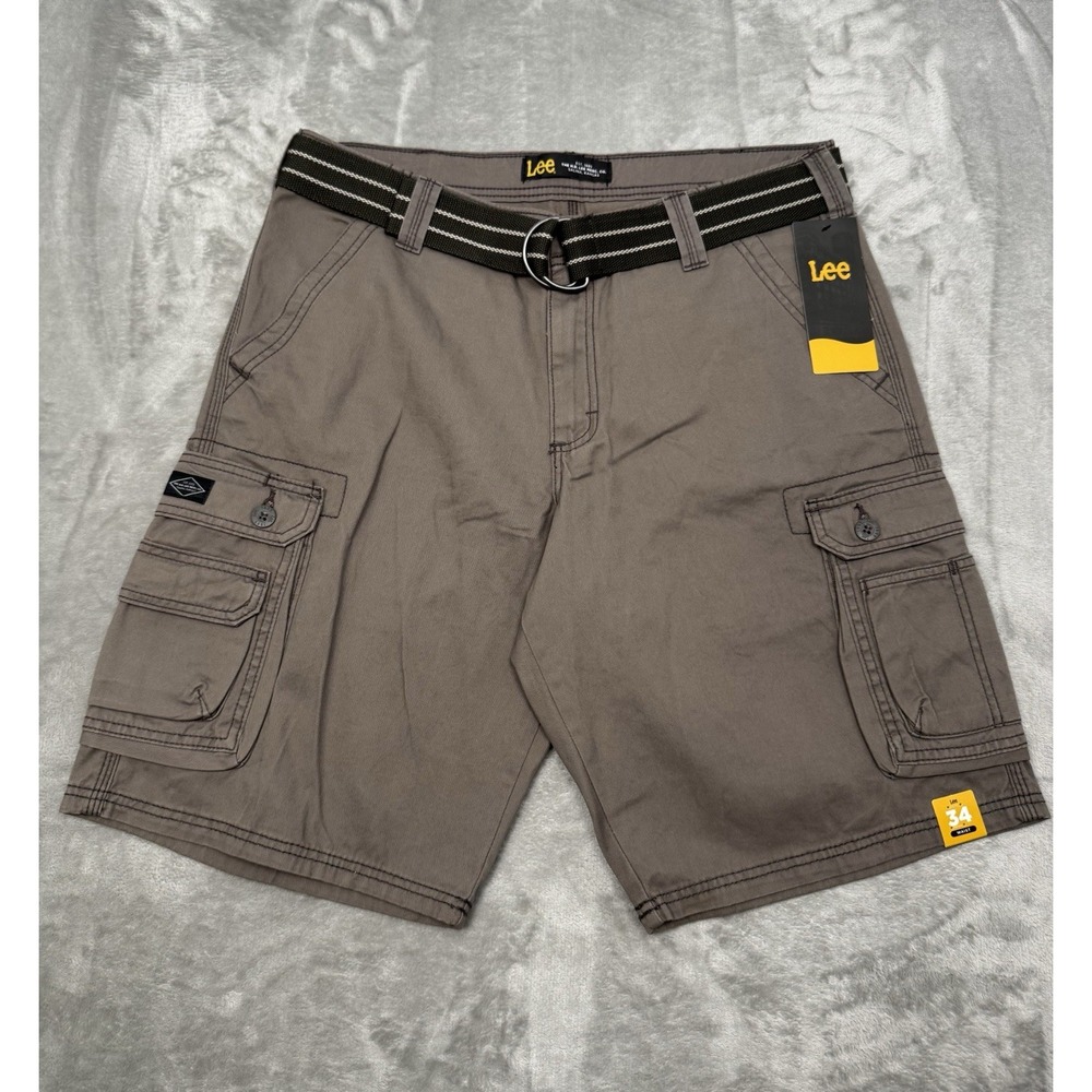 Lee Cargo Shorts Mens 34 Vapor Brown Utility Belt Work Trail Hiking Gorpcore NWT
